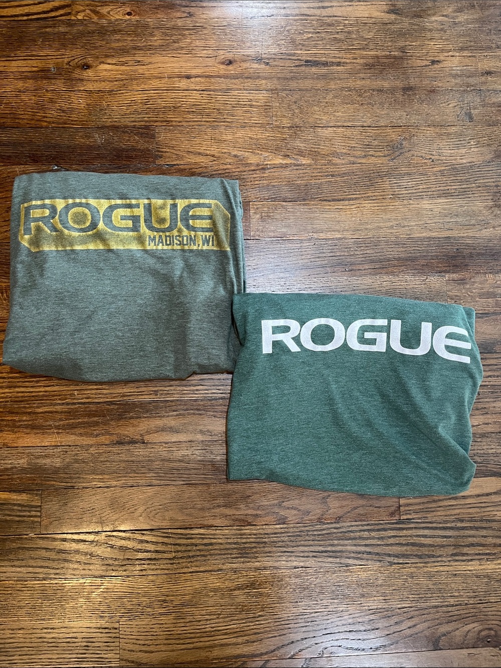 Rogue Fitness Men’s Size Large Bundle of 2 T-Shirts Green